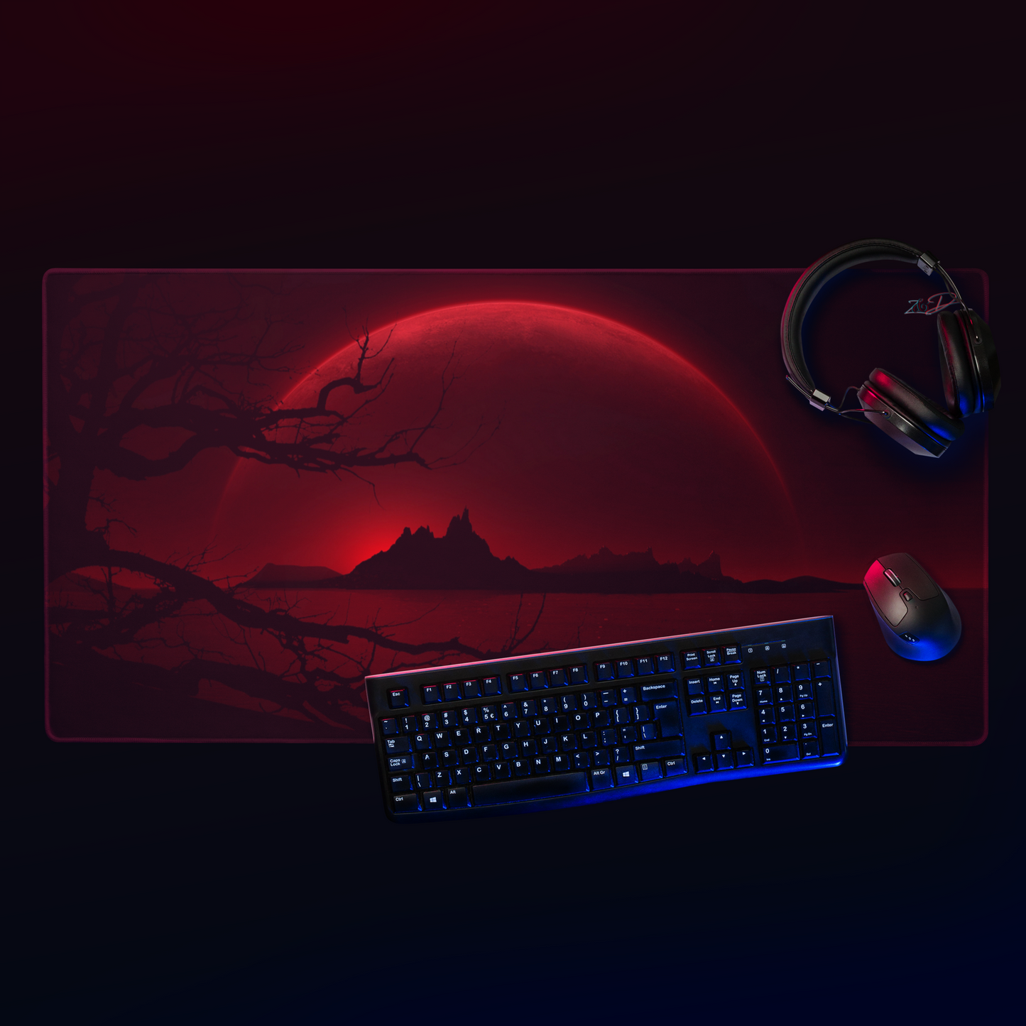 Blood Moon Mousepad Large